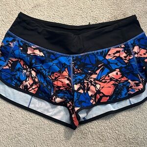 Lululemon Speed Up Short 2.5” - blue print size 8